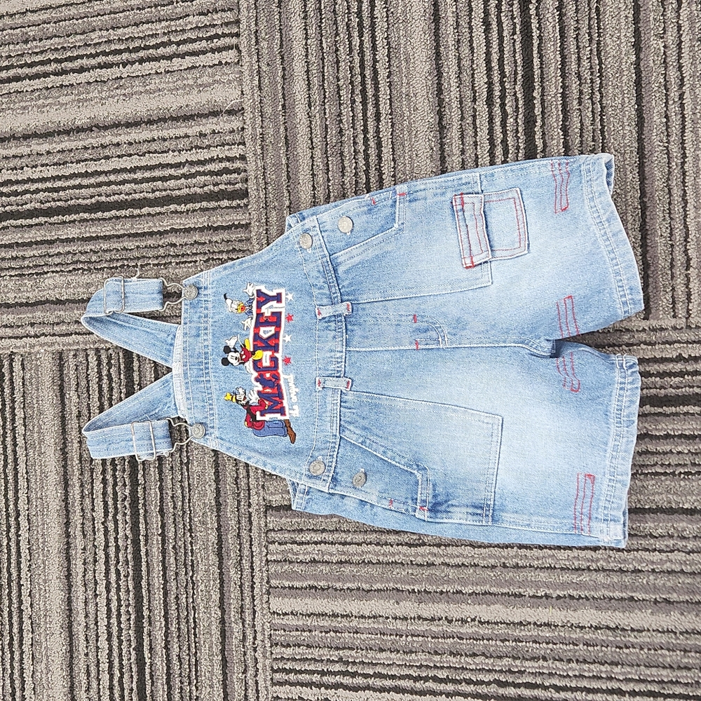 Vintage Mickey and Friends Denim Bibs